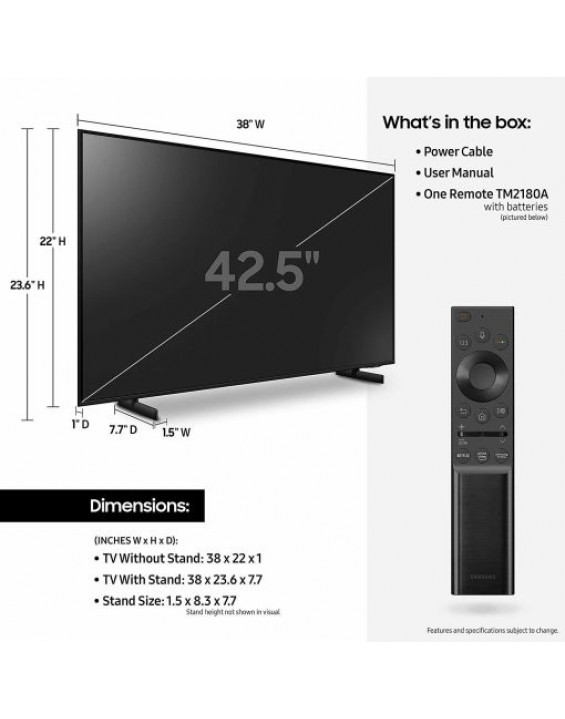 Samsung 43″ AU8000 Crystal  UHD 4K HDR Smart TV – 3 HDMI (2021)