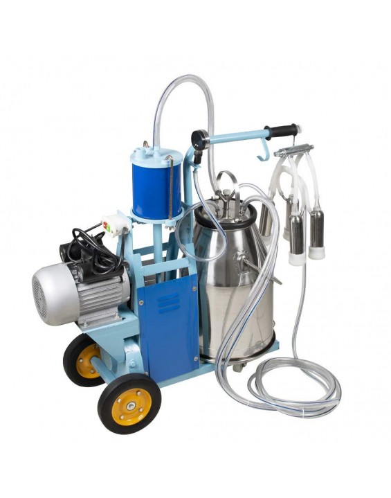 Cow Milking Machine, Pulsation Milker, Electric Milking Machine Milker for Farm, Automatic Portable Livestock Milking Equipment, 25L