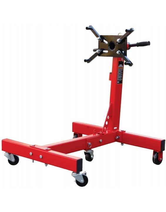 BIG RED T26801 Torin Steel Rotating Engine Stand with 360 Degree Rotating Head and Folding Frame: 3/4 Ton (1,500 lb) Capacity, Red