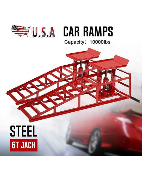 Car Ramp Lifts - wuyule 2PCS Auto Car Truck Service Ramps Lifts, 10000lbs Heavy Duty Hydraulic Car Ramps Lift for Car Repair