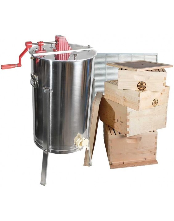 GOODLAND BEE SUPPLY 2 Frame Honey Extractor, 2 Brood Boxes, 2 Supers & Plastic Foundation