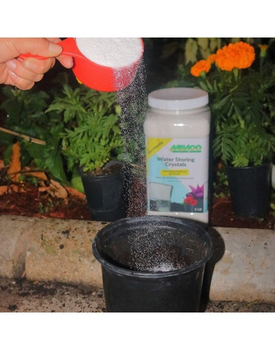 AABACO Water Storing Crystals - for Indoor & Outdoor Plants - Mix Crystals with Soil to Reduce The Amount of Watering Needed - Protect Against Heat - Watch Your Garden & Plant Grow(50LB)