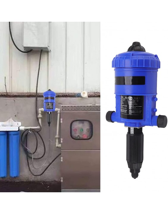 Fertilizer Injector, 0.1-0.9% Dilution Ratio Chemical Liquid Doser G3/4 External Thread Automatic Dilution for Livestock