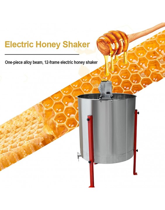 EWYI 2 Frame Electric Honey Extractor Separator Honeycomb Spinner Extractor Shake Food Grade Stainless Steel Beekeeping Pro Extraction Suitable for Beekeepers