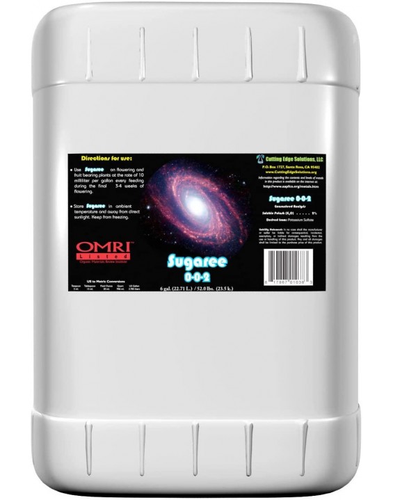 Cutting Edge Solutions CES2904 2904 Sugaree Growing Additive, 6-Gallon Hydroponic Nutrients, White