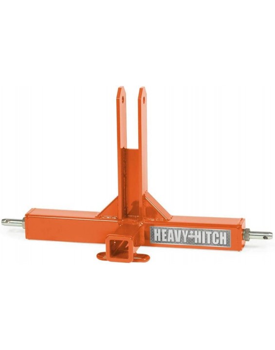 Category 1, 3 Point Hitch Receiver Drawbar Adapter - Standard Duty, Orange