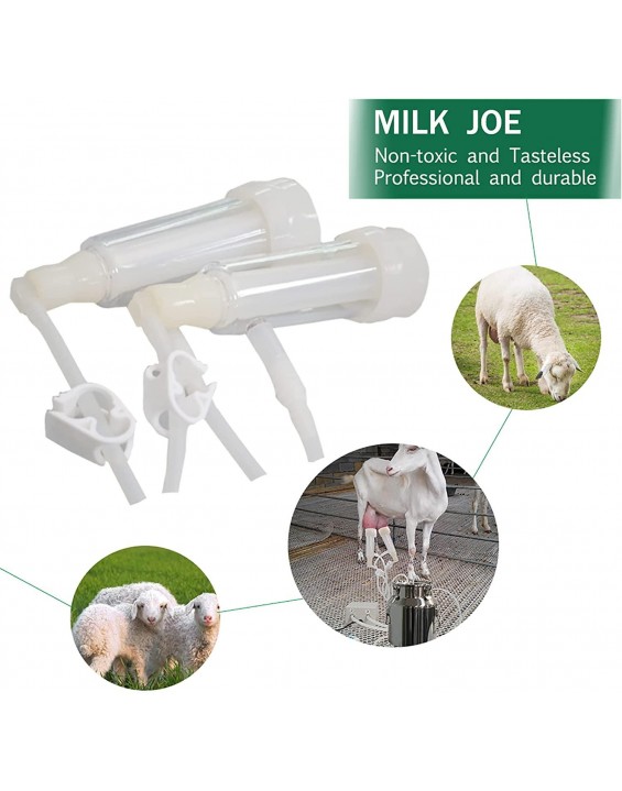 DISHENGZHEN Milking Machine Kit for Sheep, 14L Automatic Portable Livestock Milking Equipment, Food Silicone Grade Hose Stainless Steel Bucket, for Goat Milking Machine