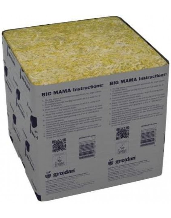 Grodan Stonewool Delta Gro-Blocks & Big Mama Grodan Delta Big Mama Block 8 in x 8 in x 8 in (18/Cs)