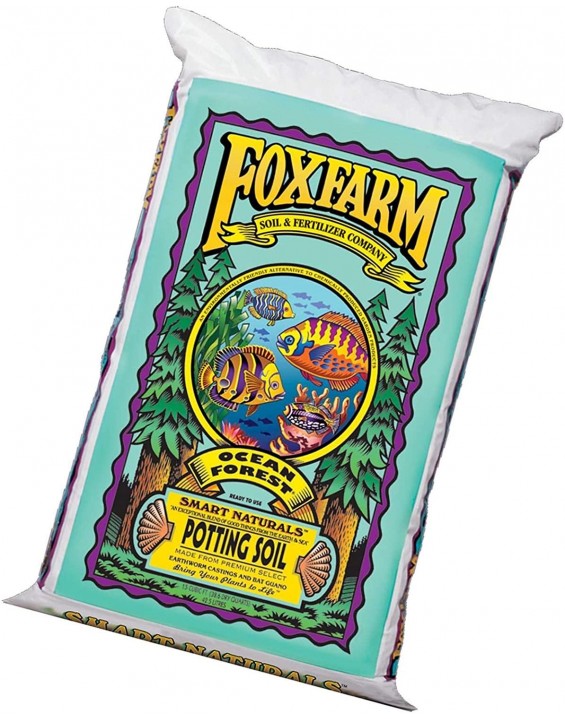 Fox Farm Foxfarm FX14000 Ocean Forest Indoor/Outdoor Garden Potting Soil Bags 6.3-6.8 pH, 1.5 Cubic Feet, 40 pounds for Plants (10 Pack)