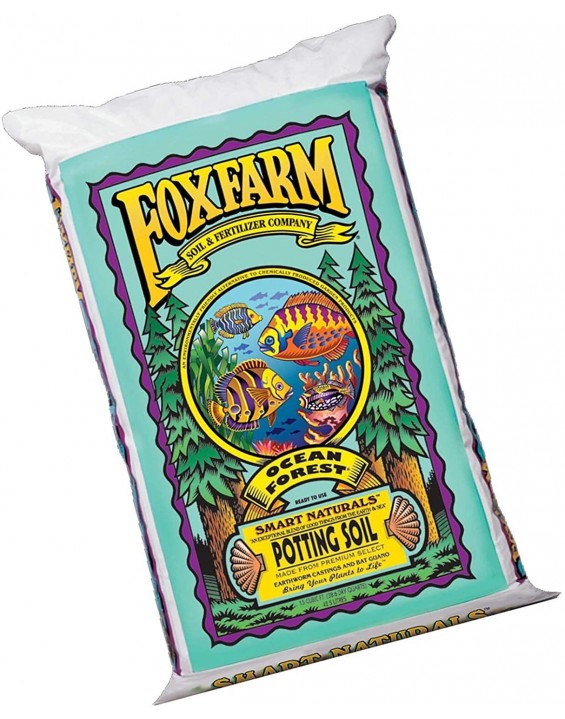 Fox Farm Foxfarm FX14000 Ocean Forest Indoor/Outdoor Garden Potting Soil Bags 6.3-6.8 pH, 1.5 Cubic Feet, 40 pounds for Plants (10 Pack)
