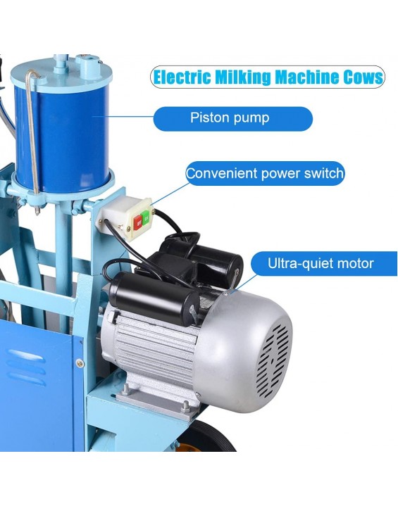 Colilove Milking Machine for Cows Electric Milking Machine Milker for Farm Goats Sheep 25L Stainless Steel Bucket