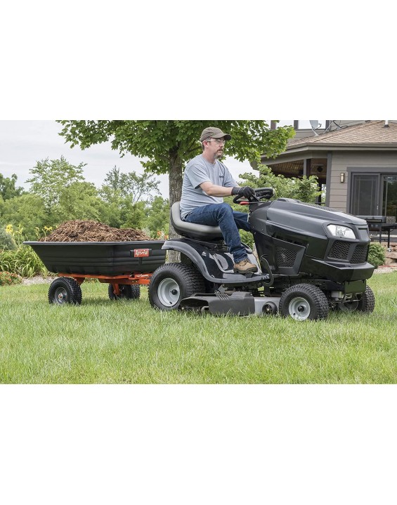 Agri-Fab Inc 45-0552, 700-Pound, Poly Dump/Swivel Cart, Black/Orange