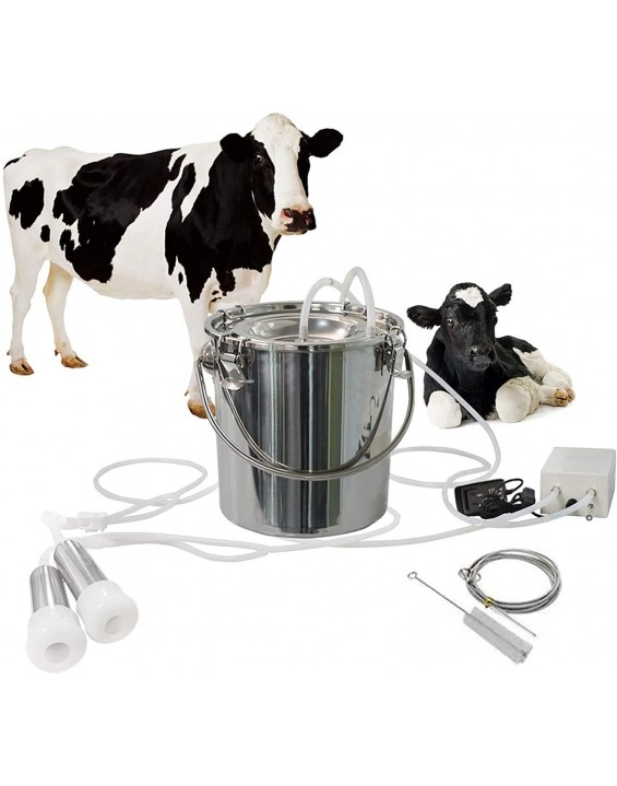 Automatic Portable Livestock Milking Equipment, 7L Portable Pulsation Vacuum Pump Goat Milker Livstock Milking Machine, Goat Milking Machine, Cow Milking Machine Electric, Common for Cattle and Shee