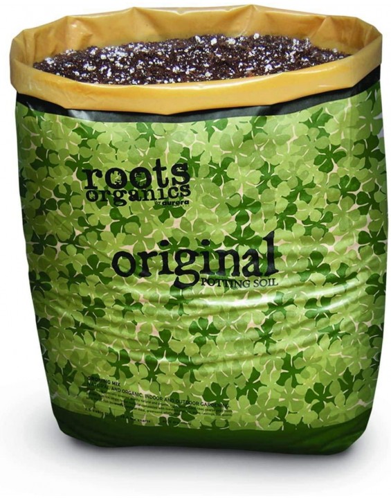 Roots Organics Original Potting Soil, Organic Growing Media with Mycorrhizae, 1.5 Cubic Foot Plant-in-Bag