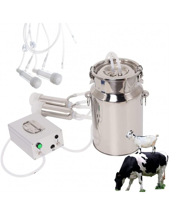 HSY SHOP Electric Pulsation Milking Machine Vacuum Pulsation Milking Machine Goat Milking Supplies for Cows Cattle or Sheep Optional (Color : Sheep, Size : 7L)