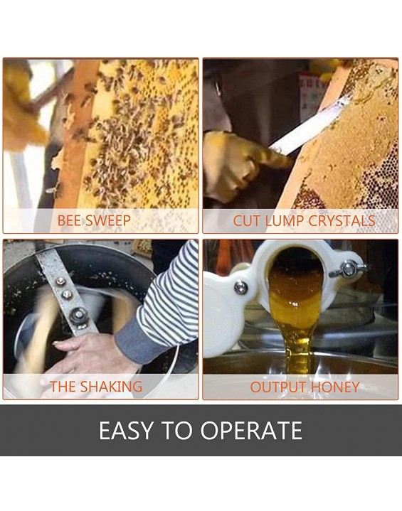 Happybuy Honey Extractor Bee Honey Extractor Electric Honeycomb Spinner 4 Frame Stainless Steel Beekeeping Accessory (4 Frame Electric Honey Extractor)