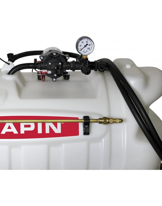 Chapin International 97400E Chapin 97500 25-Gallon, 12-Volt EZ Mount Dripless Deluxe Sprayer, Translucent White