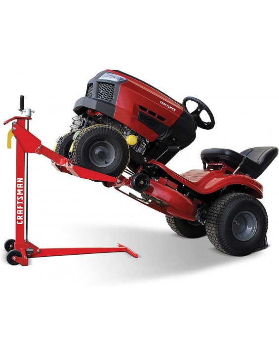MoJack Craftsman 45099 Lift-500lb Lifting Capacity, Fits Most Residential and Zero Turn Riding Lawn, Folds Flat for Easy Storage, Use for Mower Maintenance or Repairs, Red