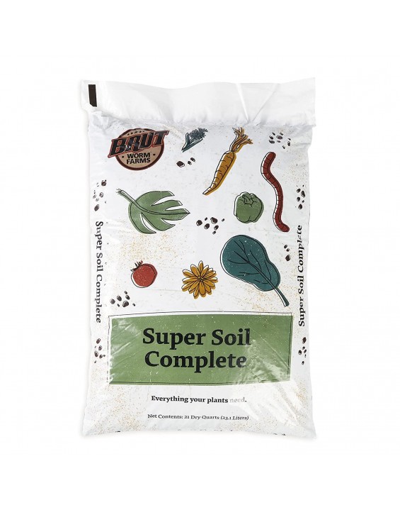 Brut Super Soil Indoors Outdoors Complete Rich Dark Healthy Natural Organic 21 Qt Non Toxic Odor All Purpose Soil (6 Pack)