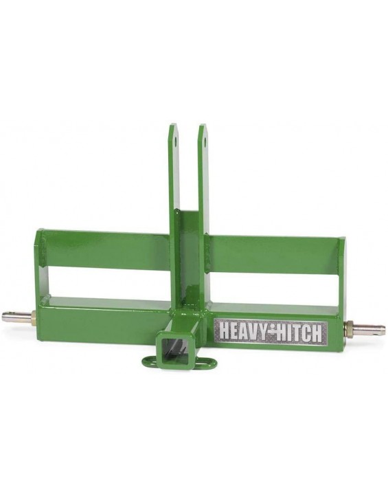 Category 1, 3 Point Hitch Receiver Drawbar with Suitcase Weight Bracket - Standard Duty, Green