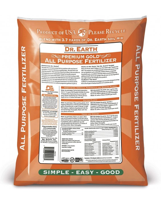 Dr. Earth Premium Gold All Purpose Fertilizer 50 LB.