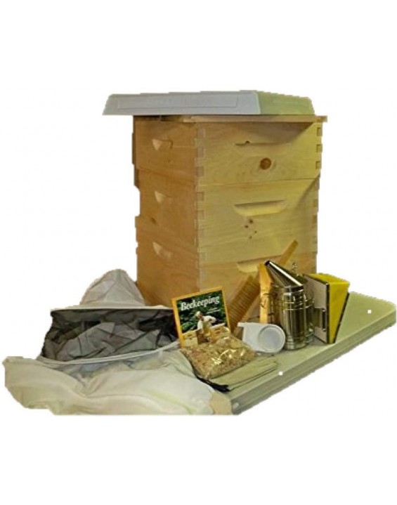Cutler Supply, Inc Deluxe Beekeeping Starter Kit, Complete Hive, Tools, Jacket/Gloves, Smoker