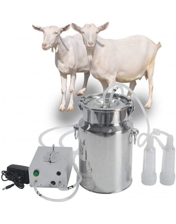 Cow Milking Machine, Pulsation Rechargeable Battery Vacuum Pump Milker, Automatic Portable Livestock Milking Equipment (Battery Milker 7L,for Cow ( Color : For Goat , Size : Battery Milker 14L )