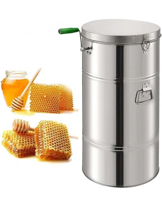 2 Frame Manual Honey Shaker, Manual Processing Centrifuge 20KG Large Capacity Honeycomb Spinner Crank Beekeeping Equipment