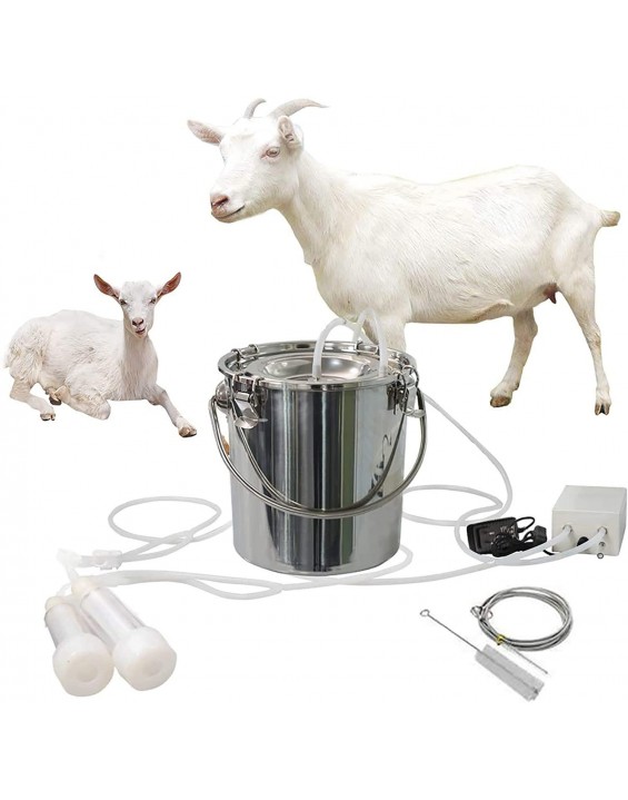 Automatic Portable Livestock Milking Equipment, Portable Pulsation Vacuum Pump Goat Milker Livstock Milking Machine, 14L Goat Milking Machine, Cow Milking Machine Electric, Common for Cattle and Shee