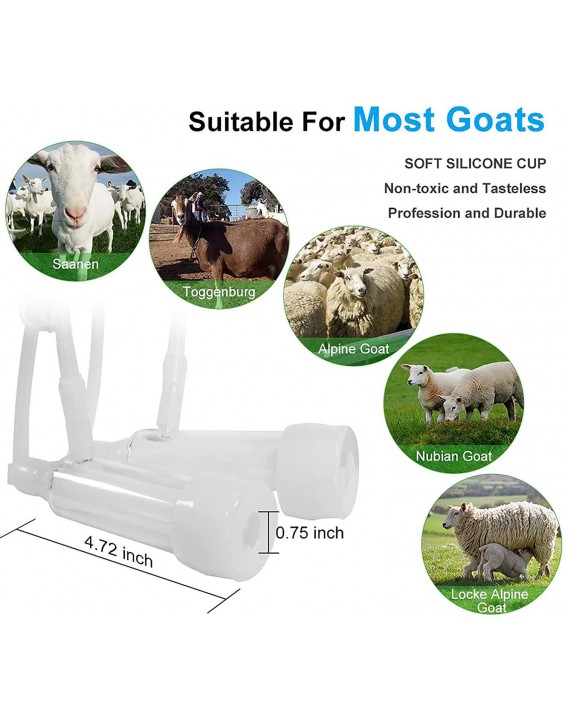 Automatic Portable Livestock Milking Equipment, Portable Pulsation Vacuum Pump Goat Milker Livstock Milking Machine, 14L Goat Milking Machine, Cow Milking Machine Electric, Common for Cattle and Shee