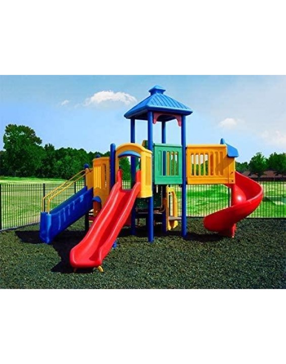 American Floor Mats Rubber Playground Mulch (50 Bags - Covers 300 Sq Feet with 6Ft Fall Height) - Black Playground Mulch