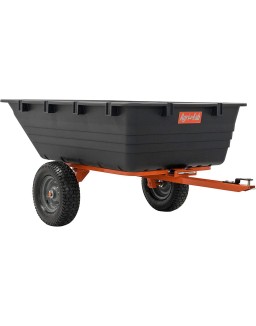 Agri-Fab Inc 45-0553, 1000-Pound, Poly Dump/Swivel Cart, Black/Orange