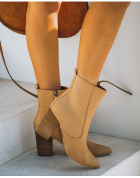 Culture Faux Leather Heeled Bootie