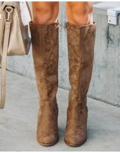 Praise Faux Suede Heeled Boot