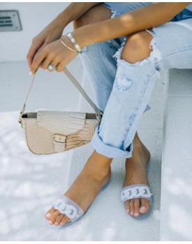 Confidence Chain Link Sandal - Clear
