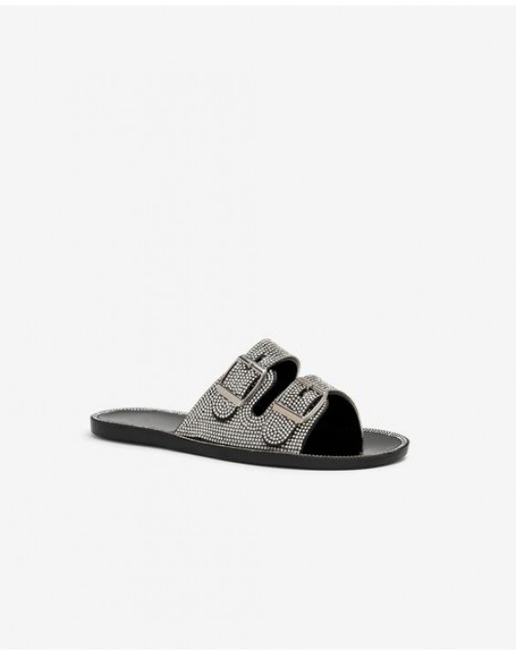 Fame And Fortune Buckle Sandal - Black