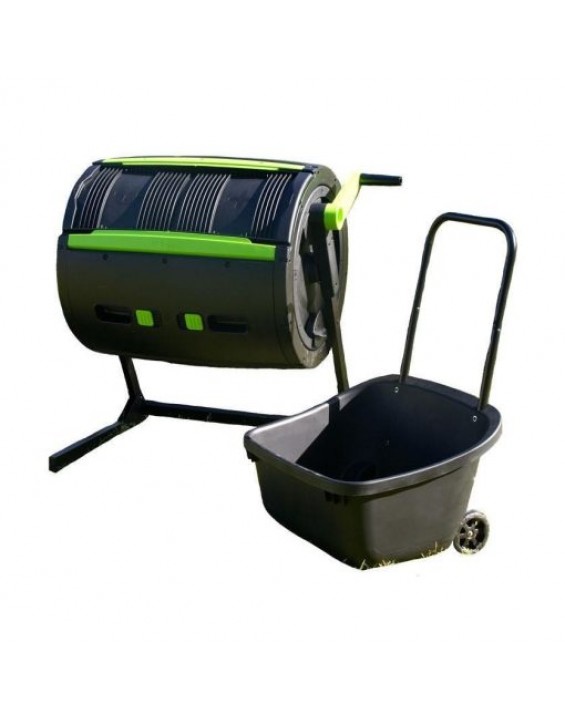 Maze 65-Gallon Compost Tumbler And Cart Combo