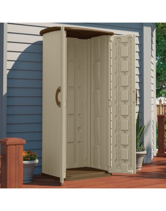Double Wall Resin Outdoor Tool Storage Shed 70.5″H x 32.25″W x 26.5″D